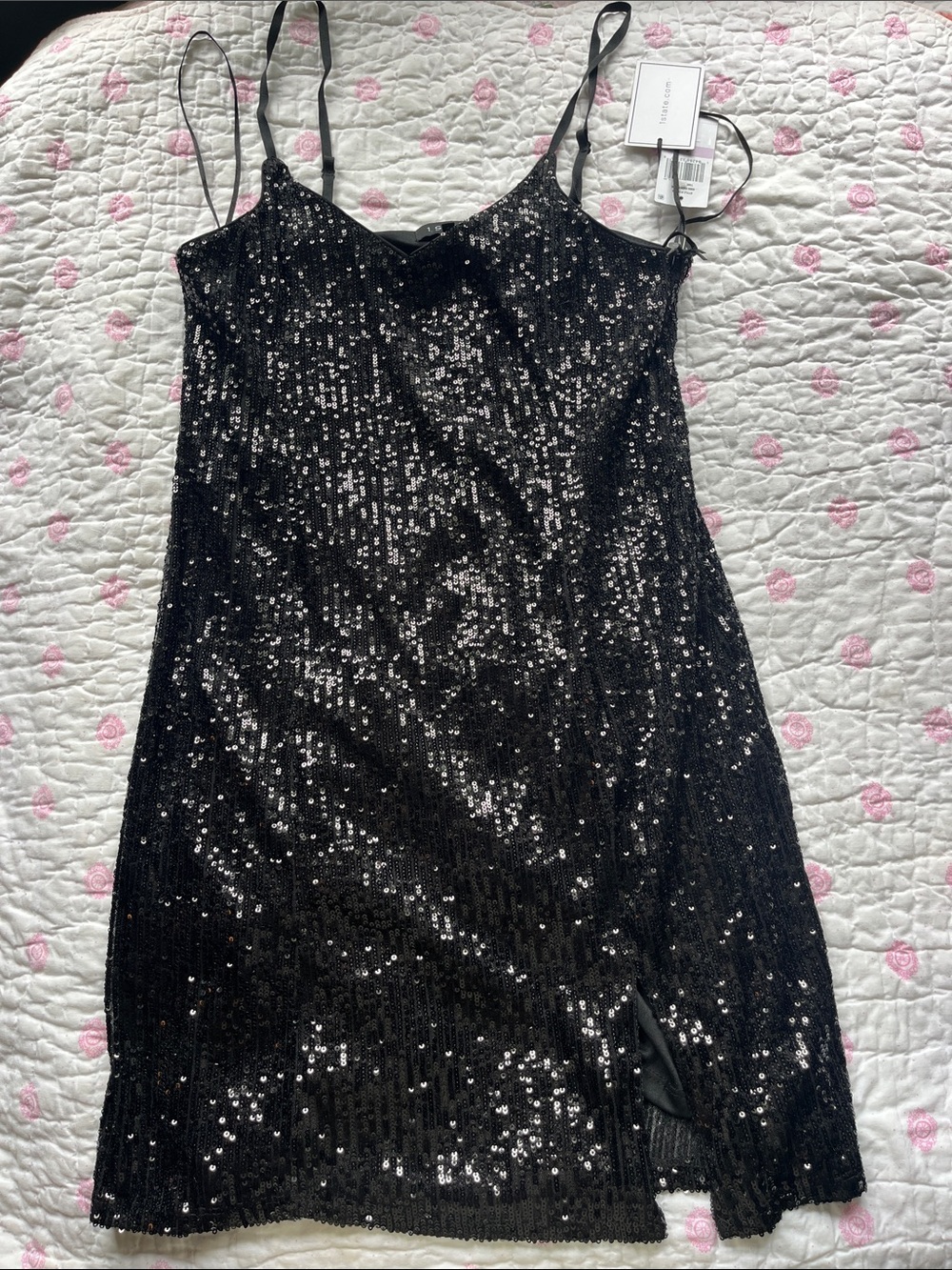 1. State Black Sequin Dress
